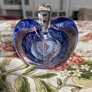 Handblown Blue Glass Perfume Bottle
